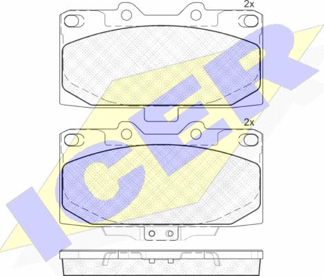 Icer 181733 - Тормозные колодки, дисковые, комплект www.autospares.lv