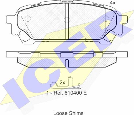 Icer 181737 - Bremžu uzliku kompl., Disku bremzes www.autospares.lv