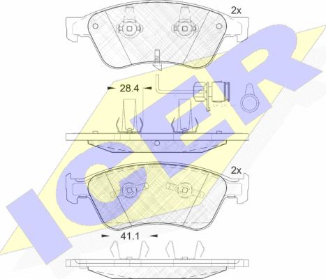 Icer 181724 - Bremžu uzliku kompl., Disku bremzes autospares.lv