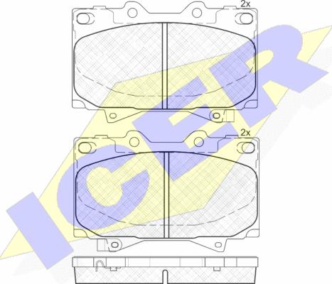 Icer 181723 - Bremžu uzliku kompl., Disku bremzes www.autospares.lv