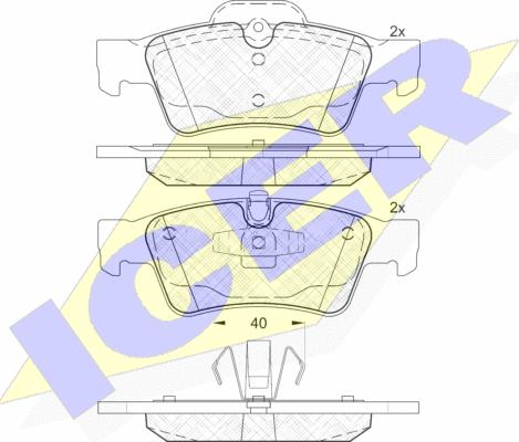 Icer 181770 - Bremžu uzliku kompl., Disku bremzes www.autospares.lv