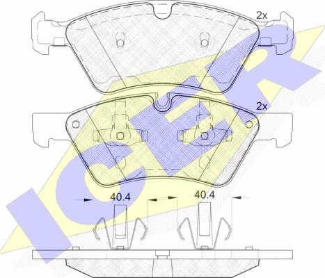 Icer 181771 - Bremžu uzliku kompl., Disku bremzes www.autospares.lv