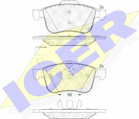 Icer 181772 - Тормозные колодки, дисковые, комплект www.autospares.lv