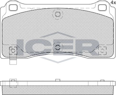 Icer 182406 - Bremžu uzliku kompl., Disku bremzes www.autospares.lv