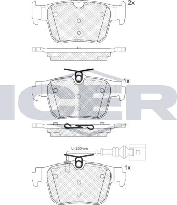 Icer 182410-203 - Bremžu uzliku kompl., Disku bremzes www.autospares.lv