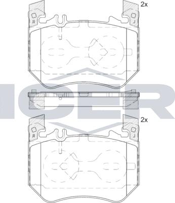 Icer 182439 - Bremžu uzliku kompl., Disku bremzes www.autospares.lv