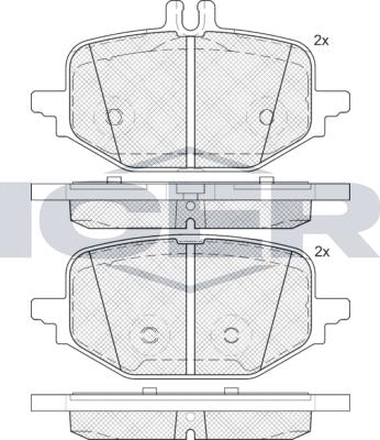 Icer 182426 - Bremžu uzliku kompl., Disku bremzes www.autospares.lv