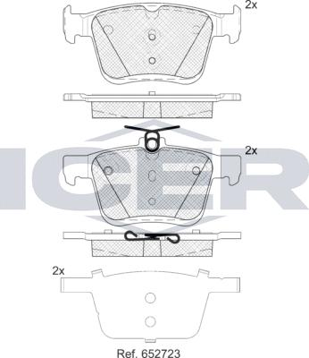 Icer 182099-203 - Bremžu uzliku kompl., Disku bremzes www.autospares.lv