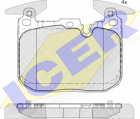 Icer 182093-200 - Bremžu uzliku kompl., Disku bremzes www.autospares.lv