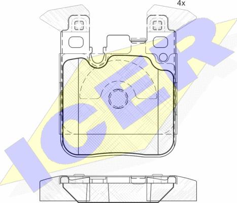 Icer 182092 - Bremžu uzliku kompl., Disku bremzes www.autospares.lv