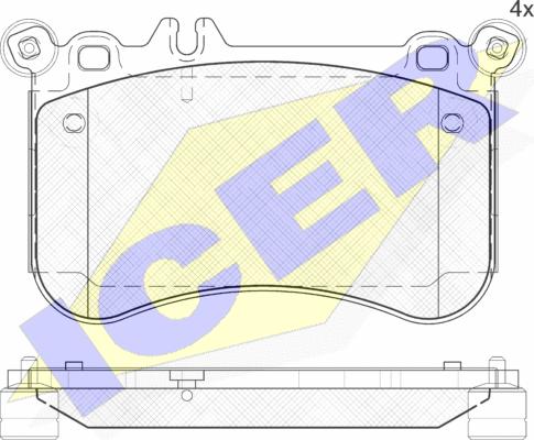 Icer 182042 - Bremžu uzliku kompl., Disku bremzes www.autospares.lv