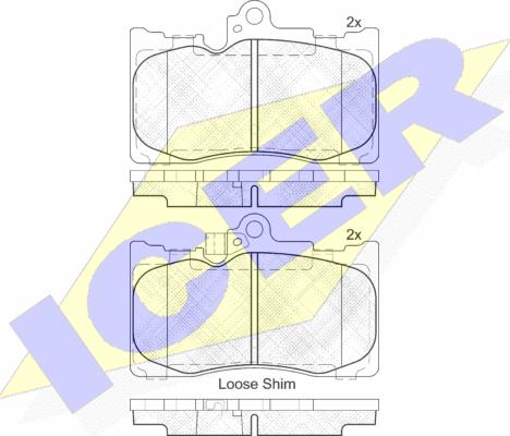 Icer 182059 - Bremžu uzliku kompl., Disku bremzes www.autospares.lv