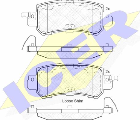 Icer 182056 - Brake Pad Set, disc brake www.autospares.lv