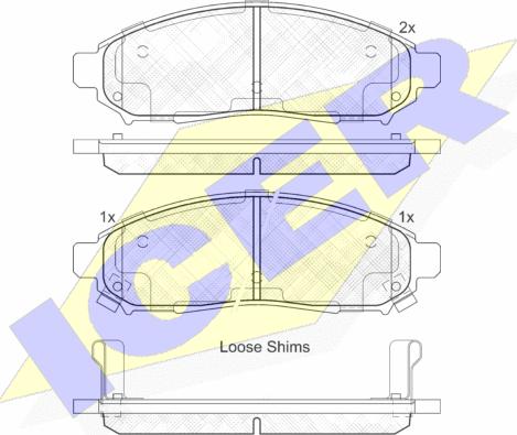 Icer 182003-200 - Bremžu uzliku kompl., Disku bremzes www.autospares.lv