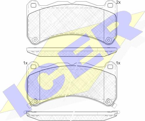 Icer 182014 - Bremžu uzliku kompl., Disku bremzes www.autospares.lv