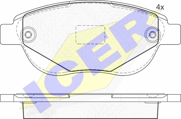 Icer 182011 - Тормозные колодки, дисковые, комплект www.autospares.lv