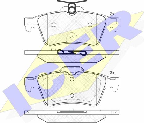 Icer 182013 - Тормозные колодки, дисковые, комплект www.autospares.lv