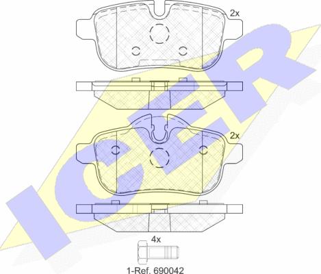 Icer 182012 - Bremžu uzliku kompl., Disku bremzes www.autospares.lv