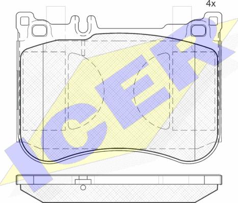 Icer 182080 - Bremžu uzliku kompl., Disku bremzes www.autospares.lv