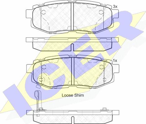 Icer 182088 - Bremžu uzliku kompl., Disku bremzes www.autospares.lv