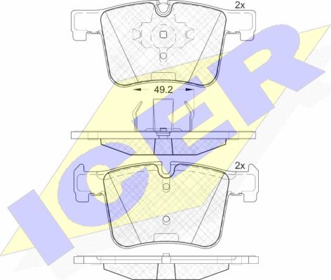 Icer 182020 - Bremžu uzliku kompl., Disku bremzes www.autospares.lv