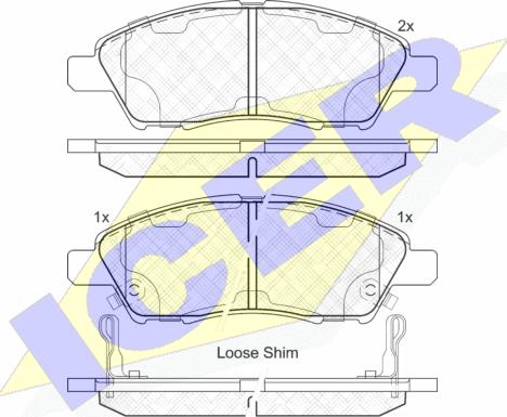 Icer 182073 - Bremžu uzliku kompl., Disku bremzes www.autospares.lv