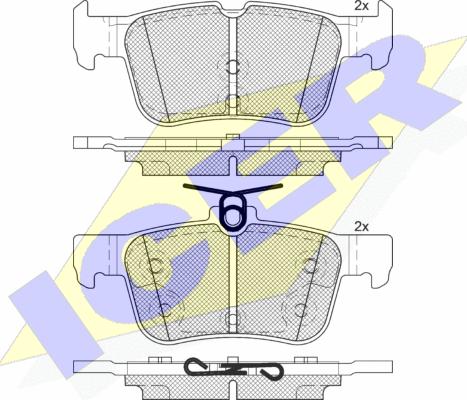 Icer 182198-200 - Bremžu uzliku kompl., Disku bremzes www.autospares.lv