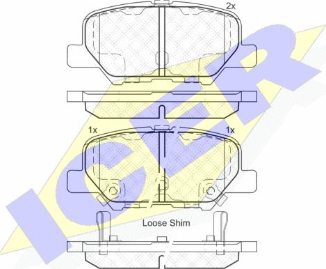 Icer 182118 - Bremžu uzliku kompl., Disku bremzes www.autospares.lv