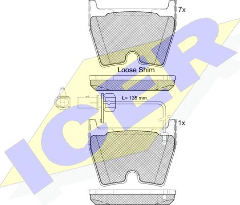 Icer 182113-208 - Bremžu uzliku kompl., Disku bremzes www.autospares.lv