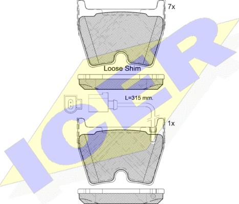 Icer 182113-203 - Bremžu uzliku kompl., Disku bremzes www.autospares.lv