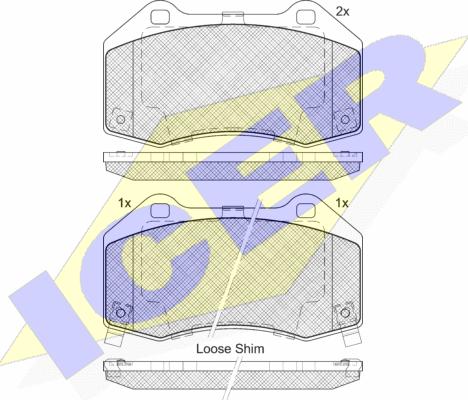 Icer 182132-200 - Bremžu uzliku kompl., Disku bremzes www.autospares.lv