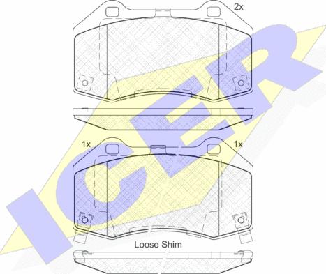 Icer 182132 - Brake Pad Set, disc brake www.autospares.lv