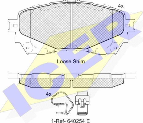 Icer 182126 - Bremžu uzliku kompl., Disku bremzes www.autospares.lv