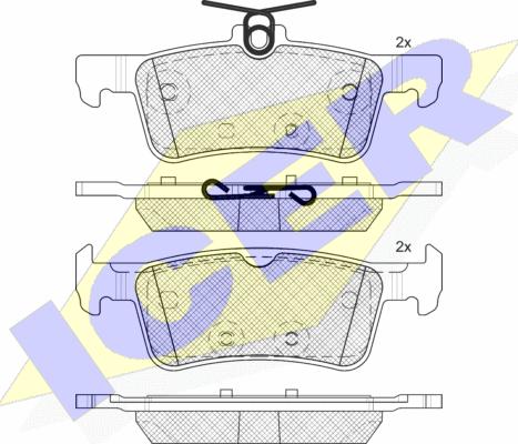 Icer 182174-208 - Bremžu uzliku kompl., Disku bremzes www.autospares.lv