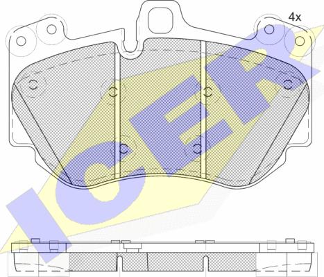 Icer 182349-208 - Bremžu uzliku kompl., Disku bremzes www.autospares.lv