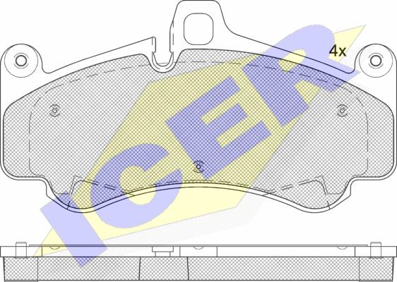 Icer 182359 - Bremžu uzliku kompl., Disku bremzes www.autospares.lv