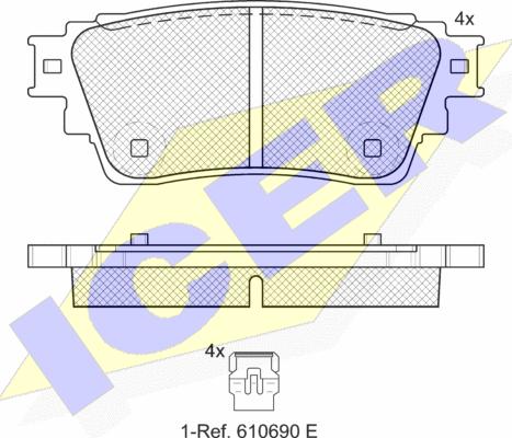 Icer 182357 - Bremžu uzliku kompl., Disku bremzes www.autospares.lv