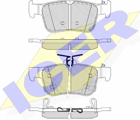 Icer 182315-200 - Bremžu uzliku kompl., Disku bremzes www.autospares.lv