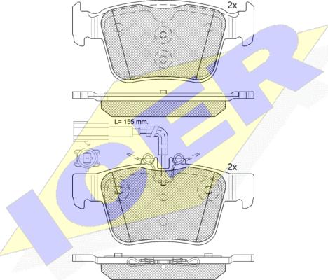 Icer 182299 - Bremžu uzliku kompl., Disku bremzes www.autospares.lv