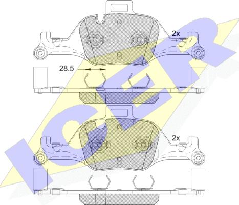 Icer 182291 - Bremžu uzliku kompl., Disku bremzes www.autospares.lv