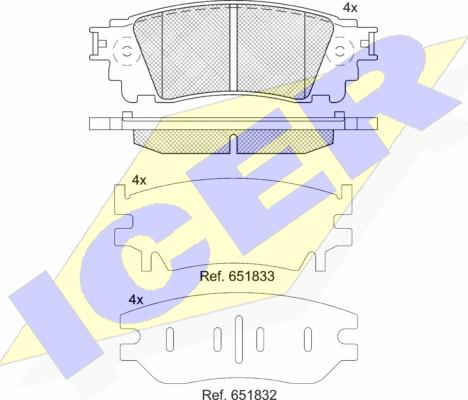 Icer 182241 - Bremžu uzliku kompl., Disku bremzes www.autospares.lv