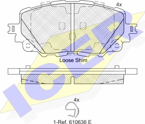 Icer 182251 - Bremžu uzliku kompl., Disku bremzes www.autospares.lv