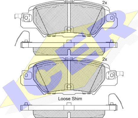 Icer 182258 - Bremžu uzliku kompl., Disku bremzes www.autospares.lv