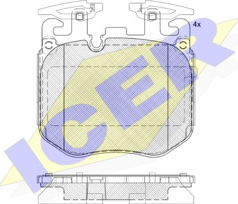 Icer 182265 - Bremžu uzliku kompl., Disku bremzes www.autospares.lv