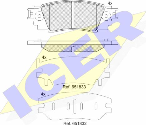 Icer 182262 - Bremžu uzliku kompl., Disku bremzes www.autospares.lv