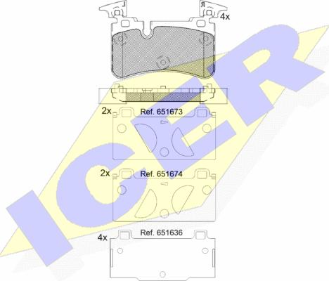 Icer 182209 - Bremžu uzliku kompl., Disku bremzes www.autospares.lv