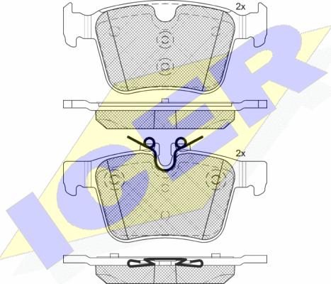 Icer 182232 - Bremžu uzliku kompl., Disku bremzes www.autospares.lv