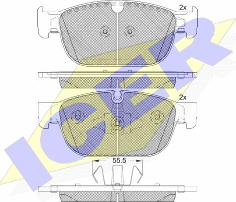 Icer 182272 - Bremžu uzliku kompl., Disku bremzes www.autospares.lv