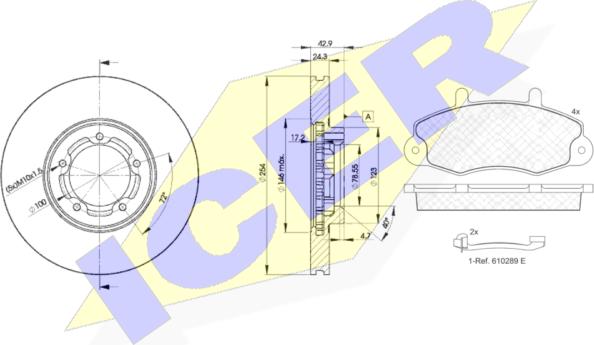 Icer 30896-5610 - Bremžu komplekts, Disku bremzes www.autospares.lv