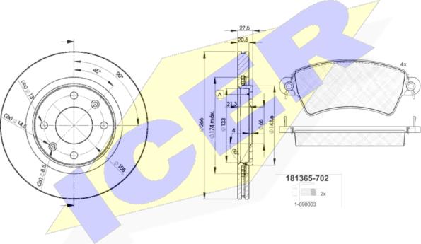 Icer 31365-4697 - Bremžu komplekts, Disku bremzes www.autospares.lv